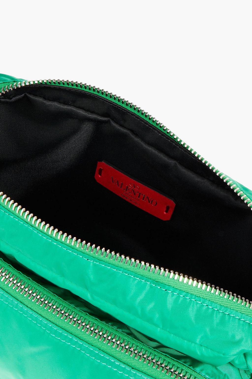 VALENTINO GARAVANI Leather-trimmed studded shell belt bag