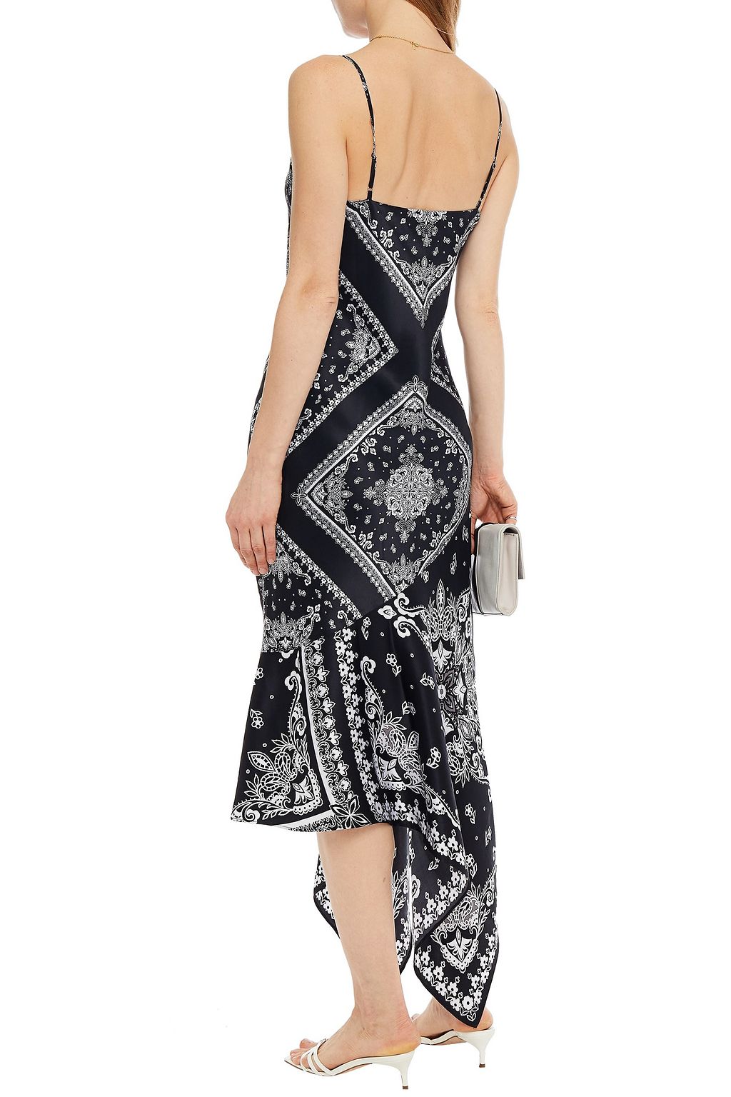 CAMI NYC Becky printed silk-satin midi slip dress