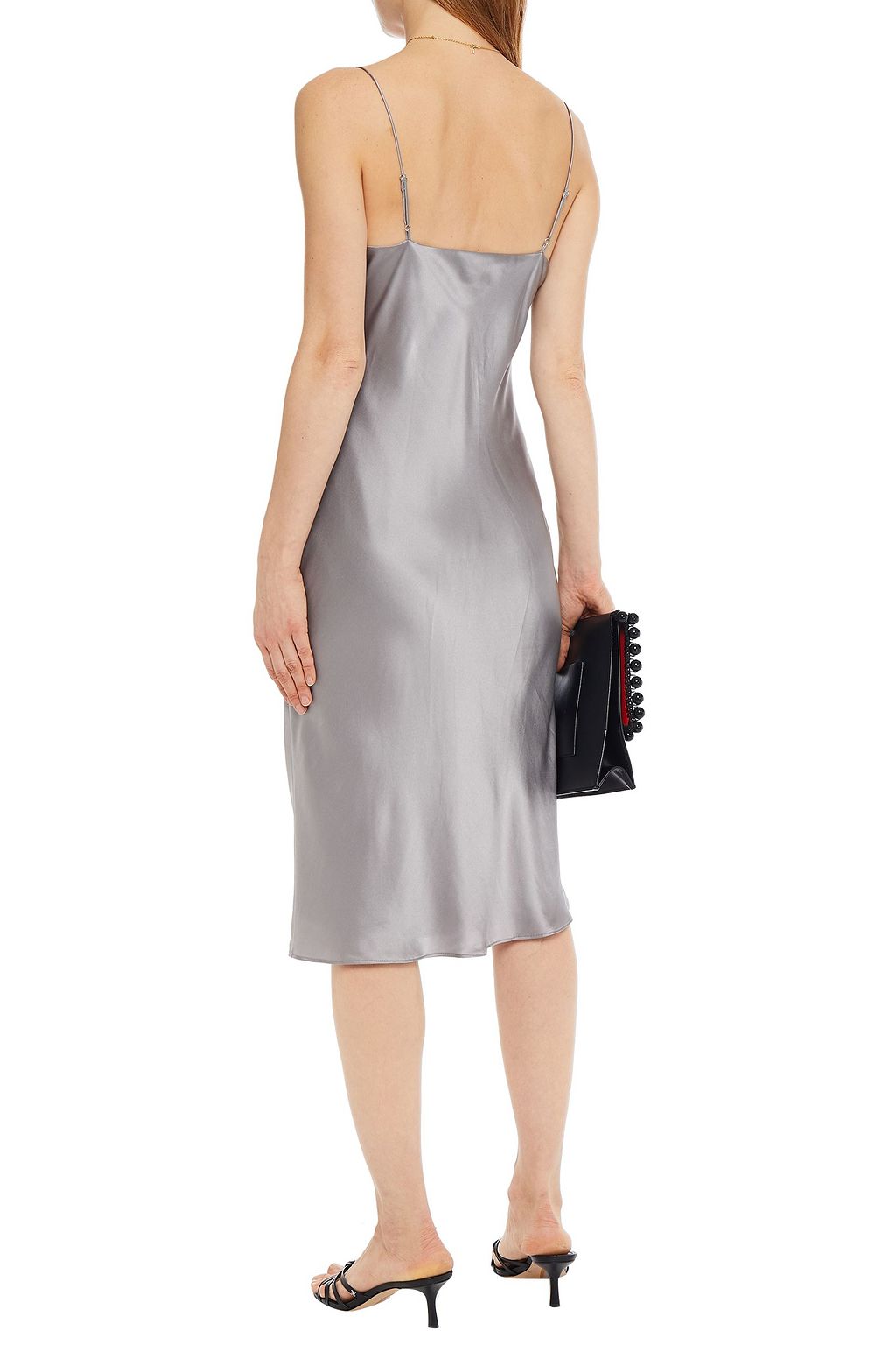 CAMI NYC Silk-satin midi slip dress