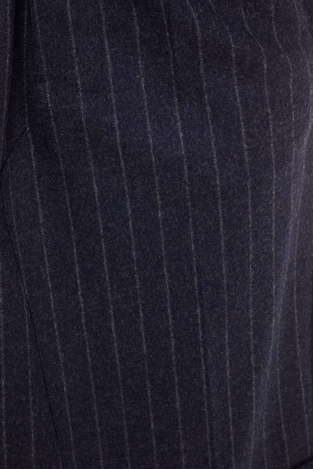 MAISON MARGIELA Pleated pinstriped brushed wool-felt skirt