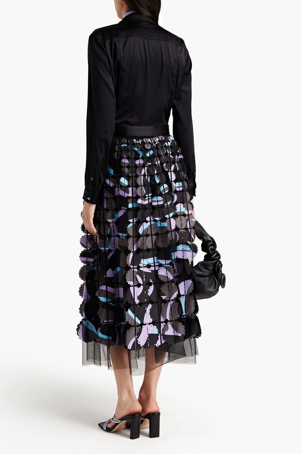 KOCHÉ X PUCCI Embellished tulle midi skirt