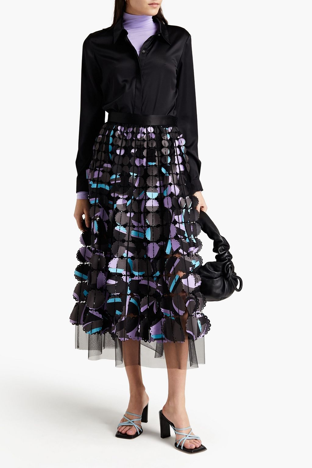 KOCHÉ X PUCCI Embellished tulle midi skirt