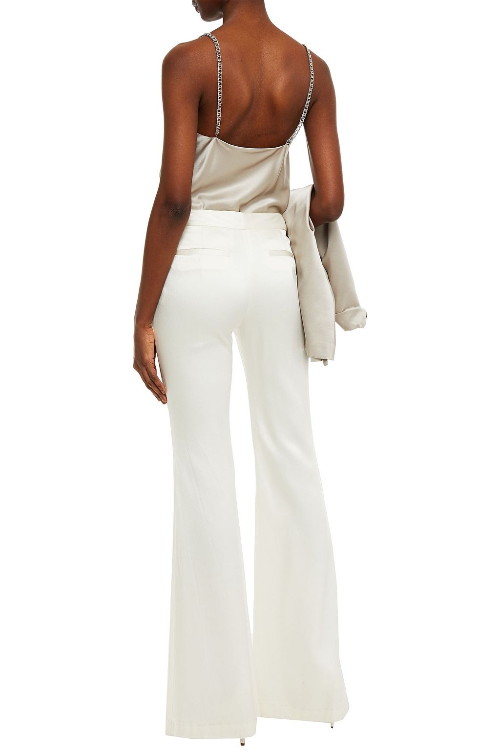 CAMI NYC Irina chain-trimmed silk-blend charmeuse camisole