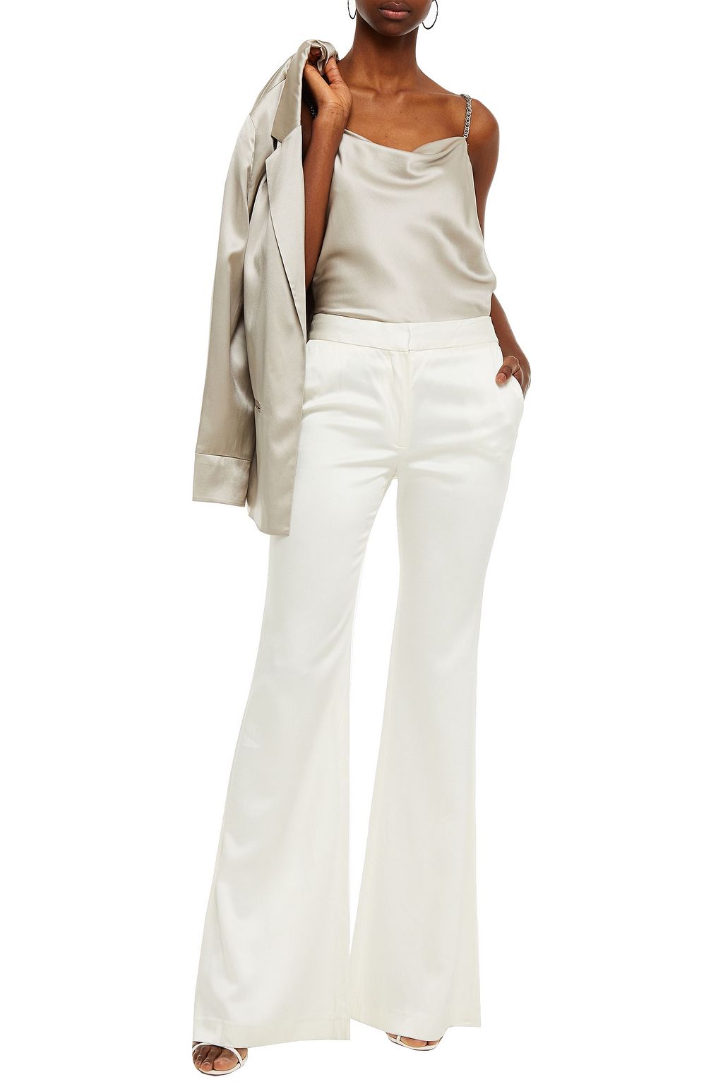 CAMI NYC Irina chain-trimmed silk-blend charmeuse camisole