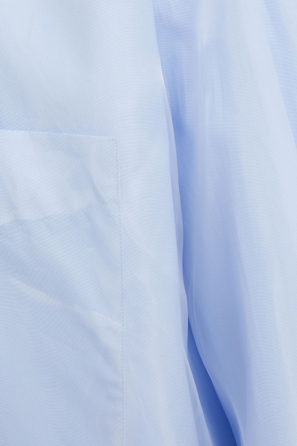 MAISON MARGIELA Organza-paneled cotton-poplin shirt dress