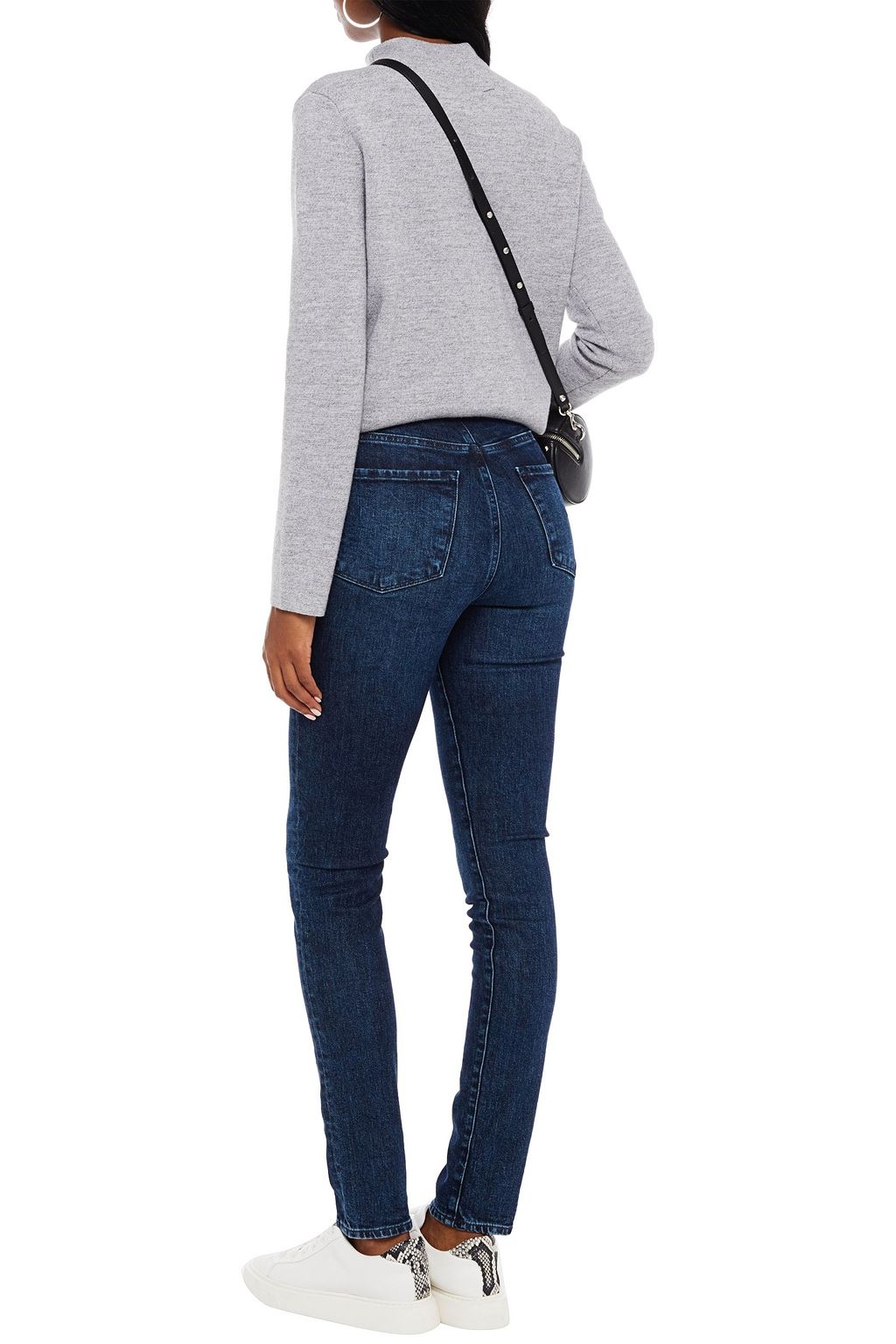 J BRAND Faded high-rise skinny jeans