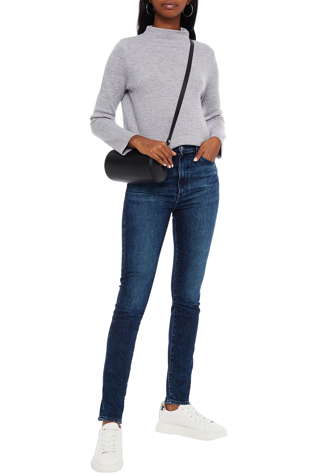 J BRAND Faded high-rise skinny jeans