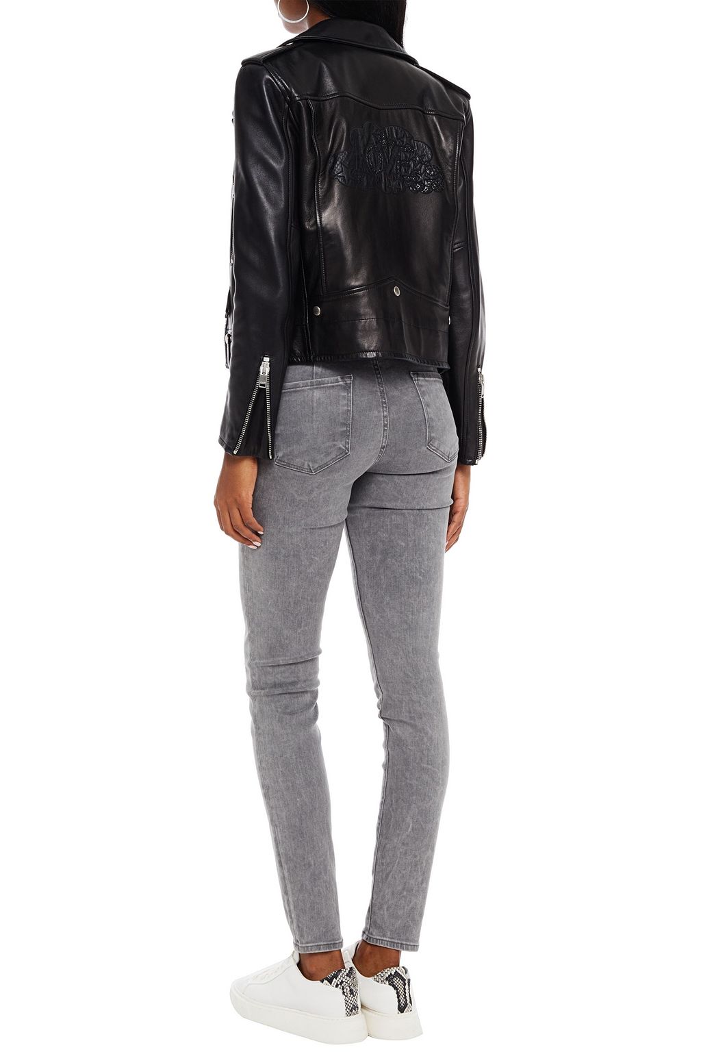 J BRAND Faded high-rise skinny jeans