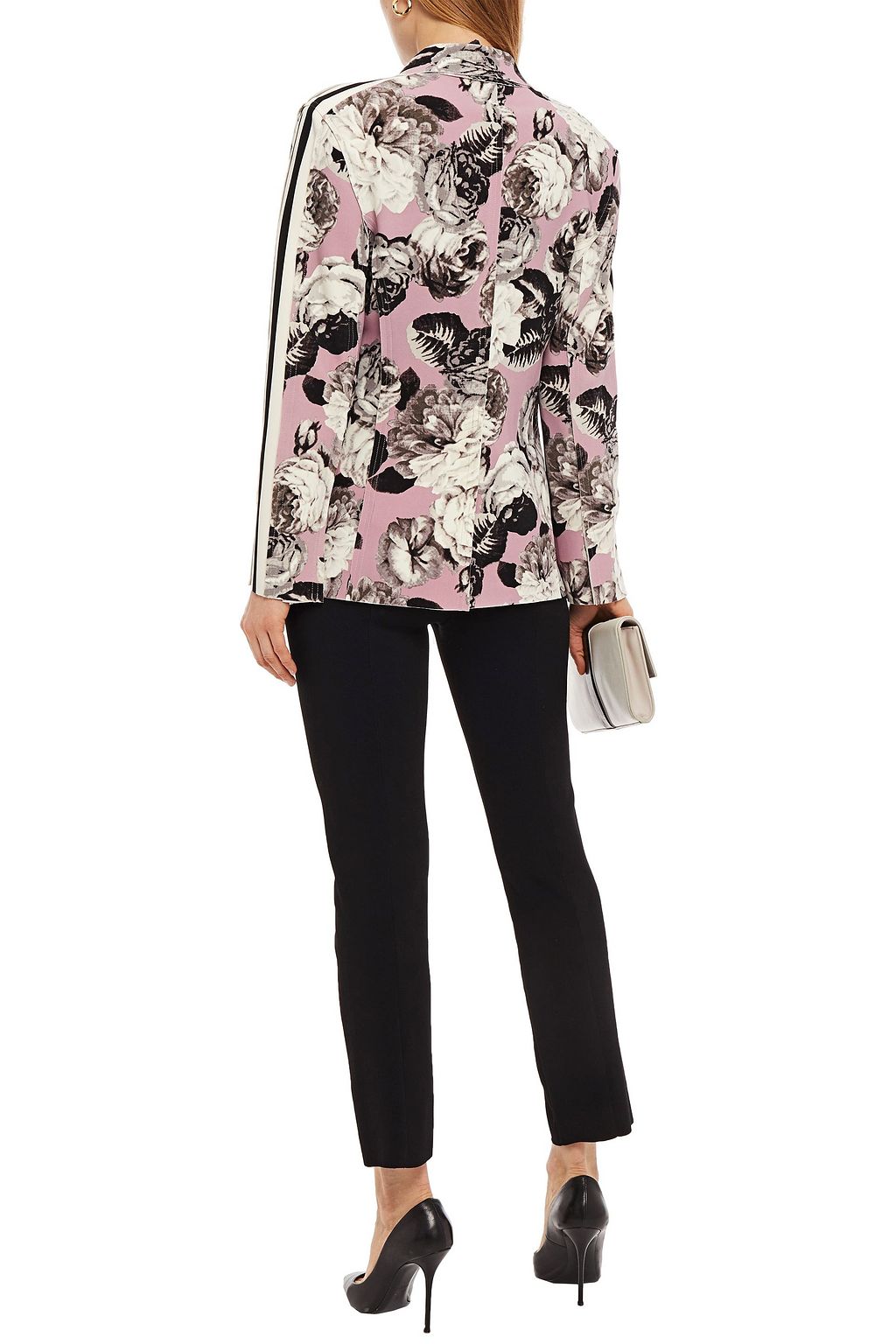 NORMA KAMALI Floral-print scuba blazer