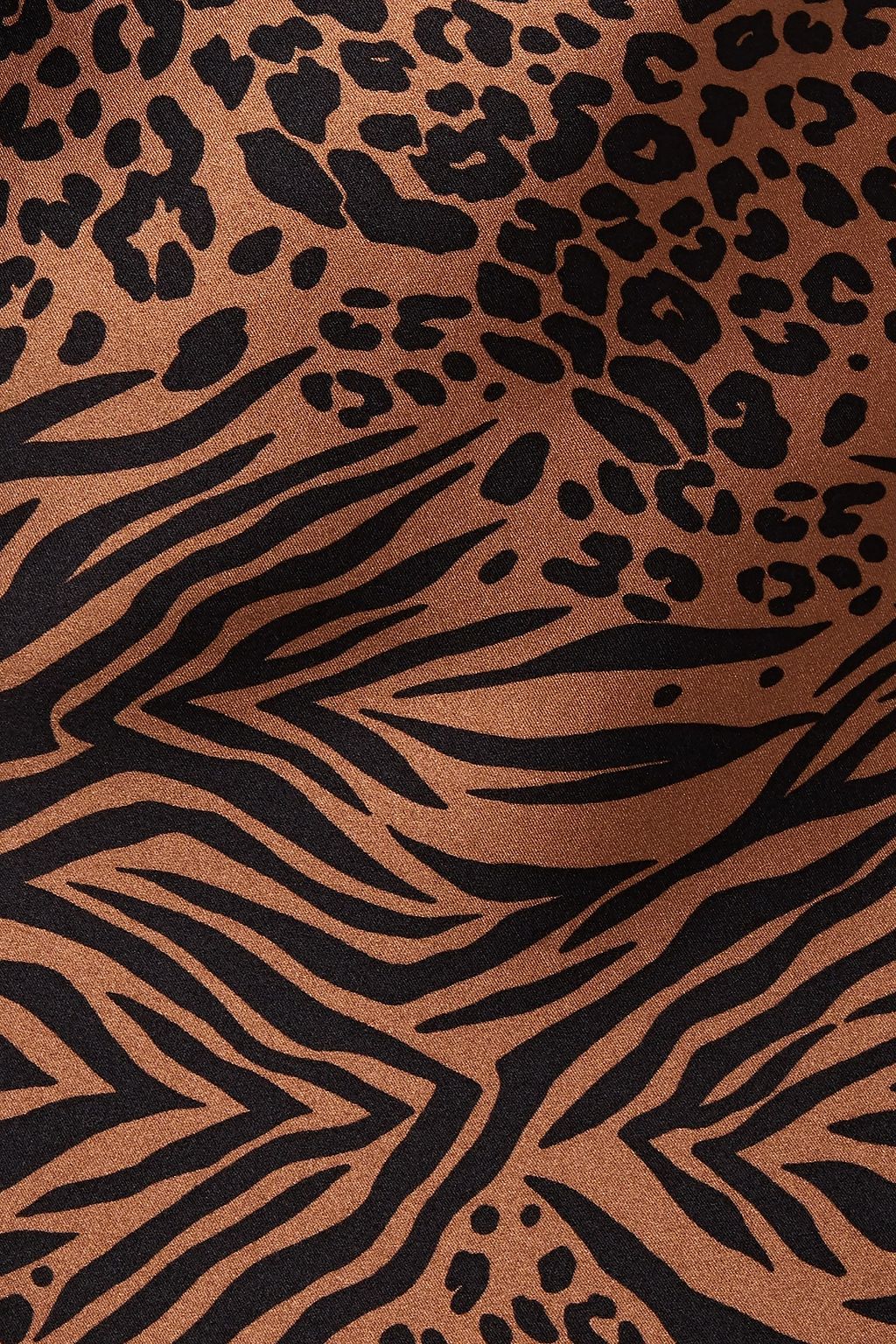 CAMI NYC Jessica tiger-print silk-satin midi skirt