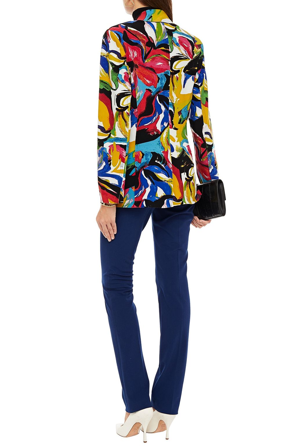 KAMALIKULTURE BY NORMA KAMALI Printed scuba blazer