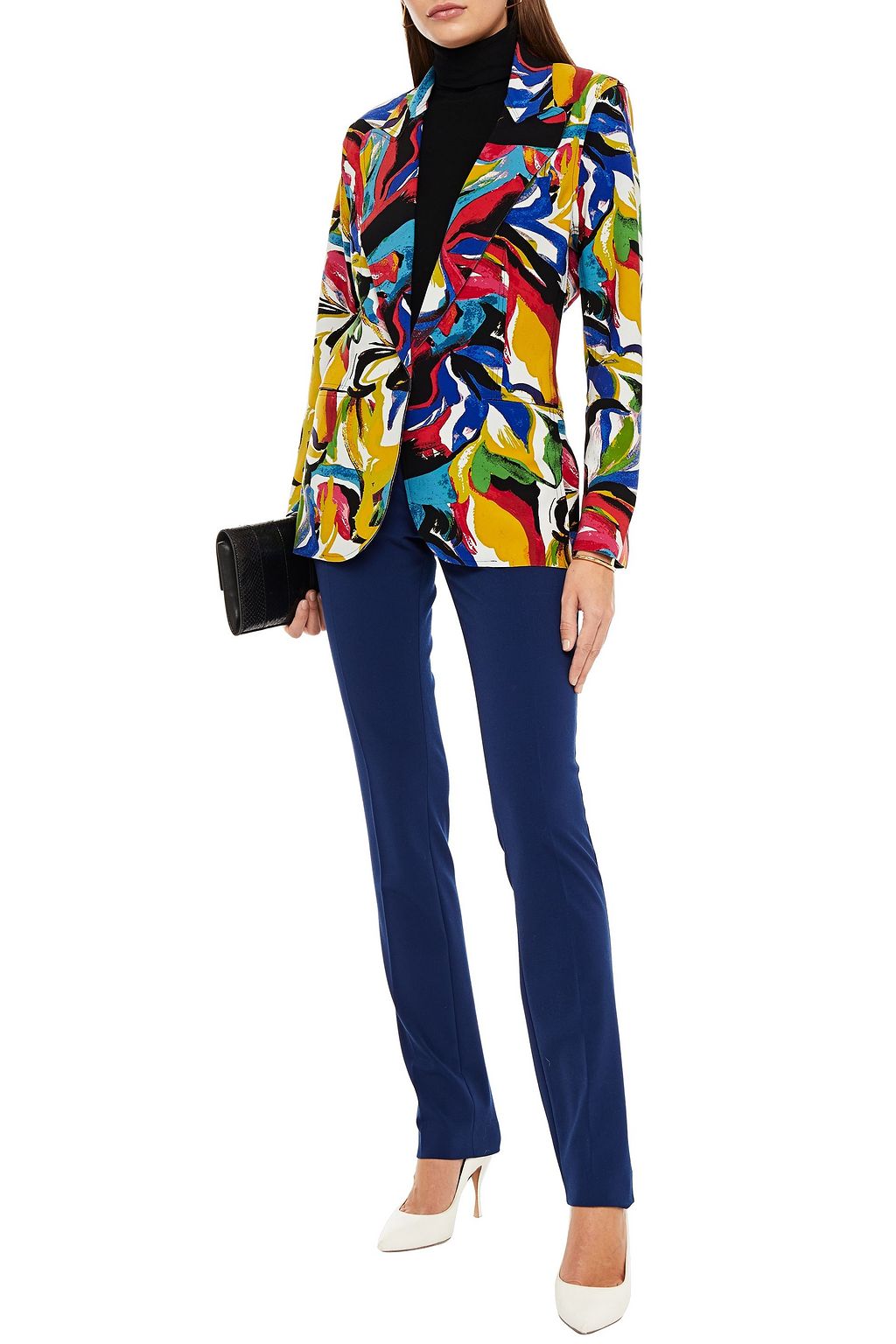 KAMALIKULTURE BY NORMA KAMALI Printed scuba blazer