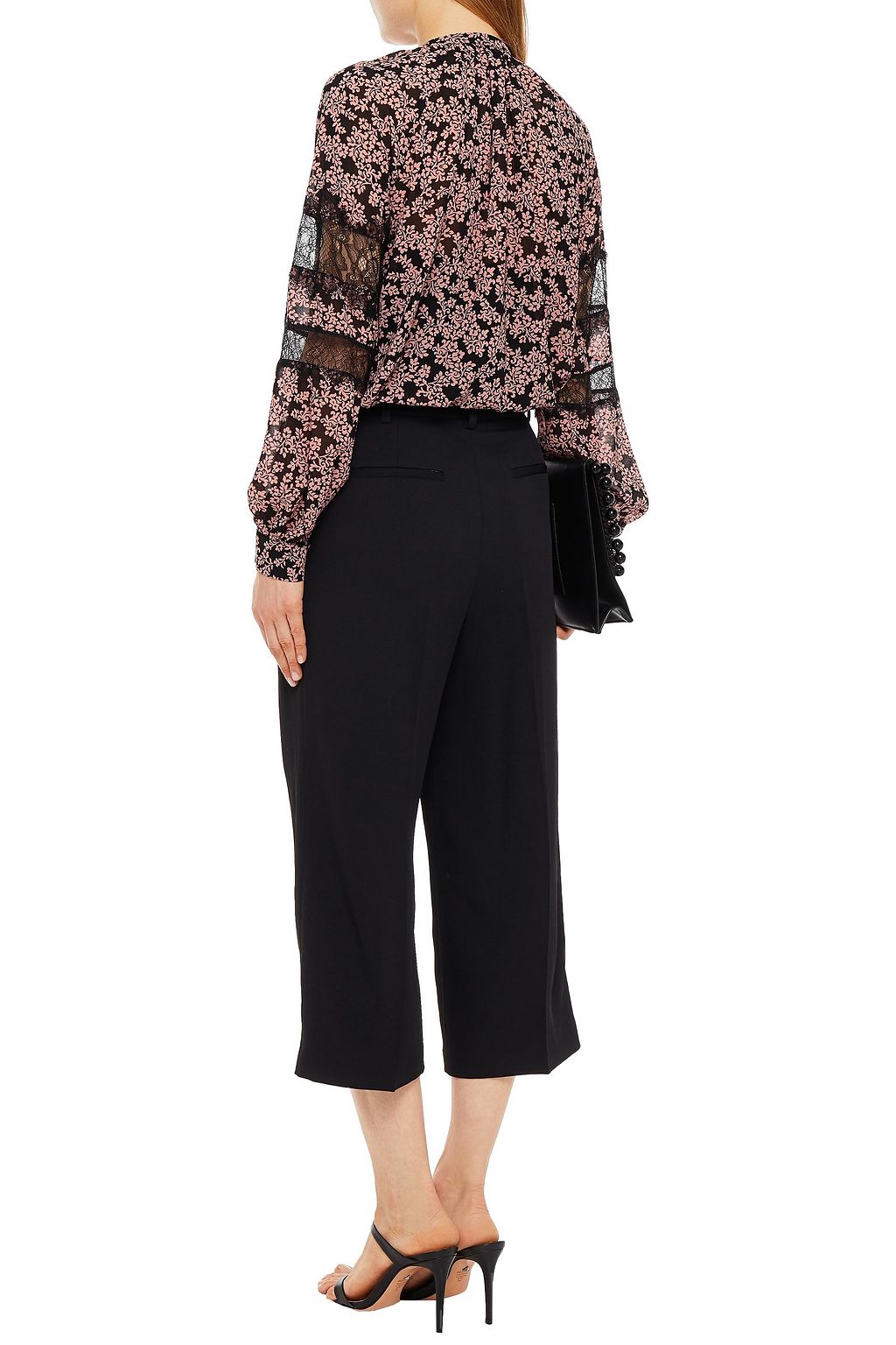 MICHAEL MICHAEL KORS Cropped piqué straight-leg pants