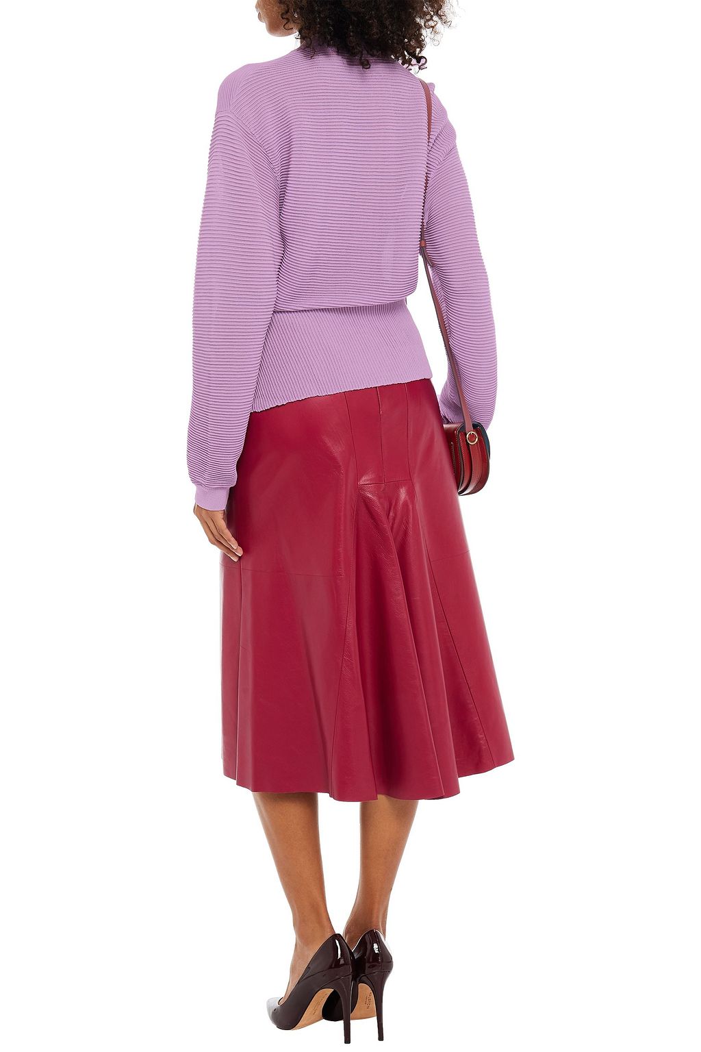 MICHELLE MASON Twisted ribbed cotton-blend sweater