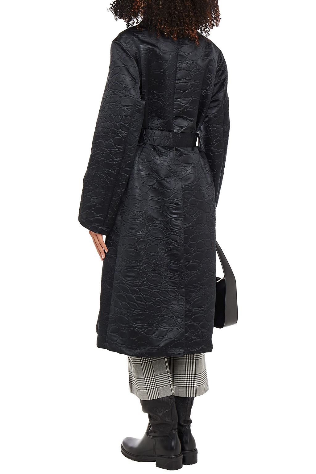 MAISON MARGIELA Mantel aus geprägtem Satin mit Gürtel