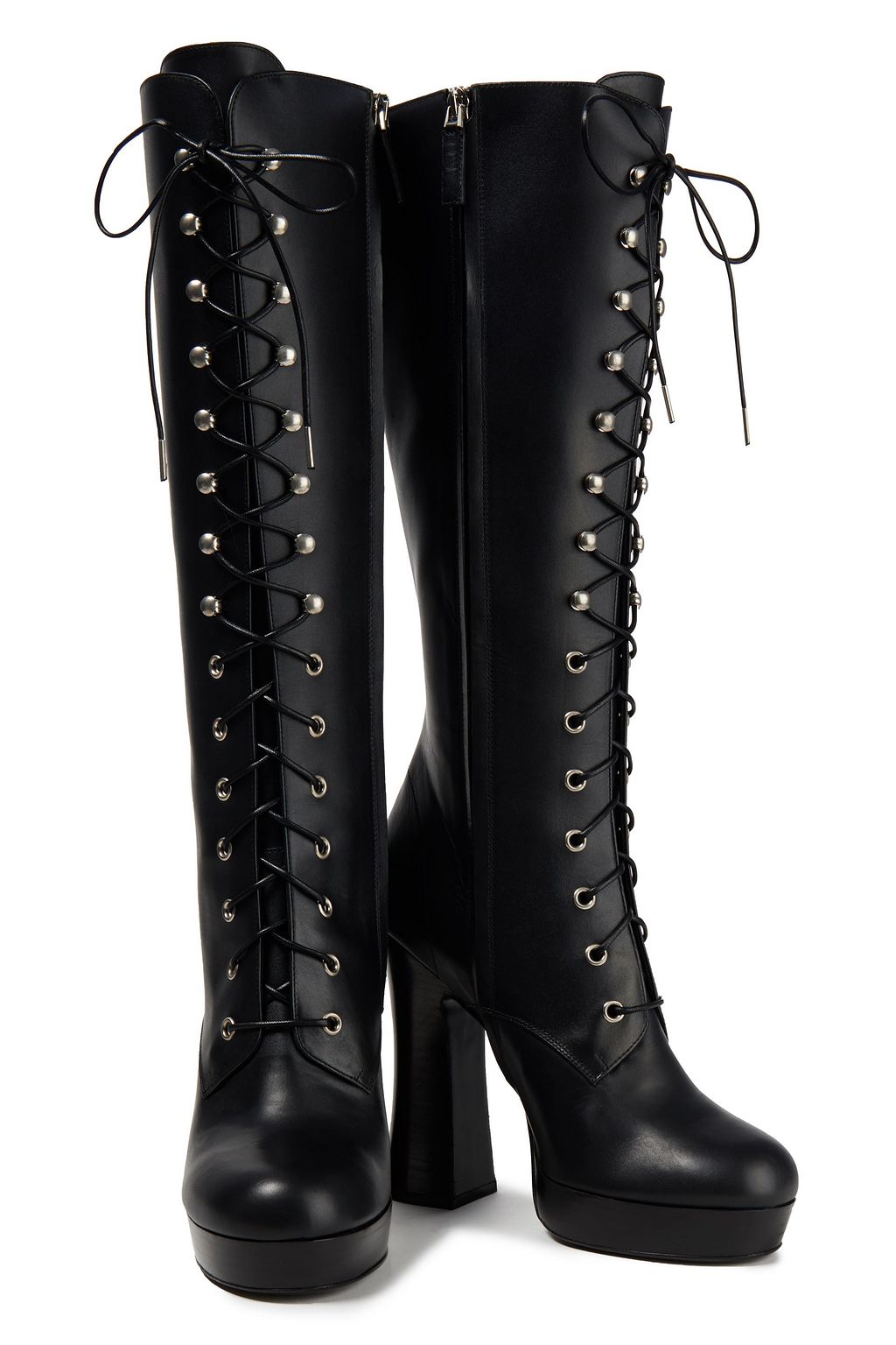 MICHAEL KORS COLLECTION Leather platform knee boots