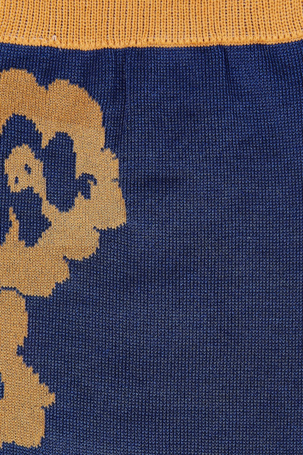 MARNI Intarsia-knit cotton-blend socks