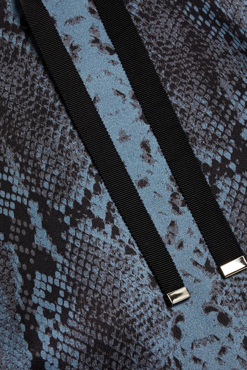 CAMI NYC Reversible snake-print satin hoodie
