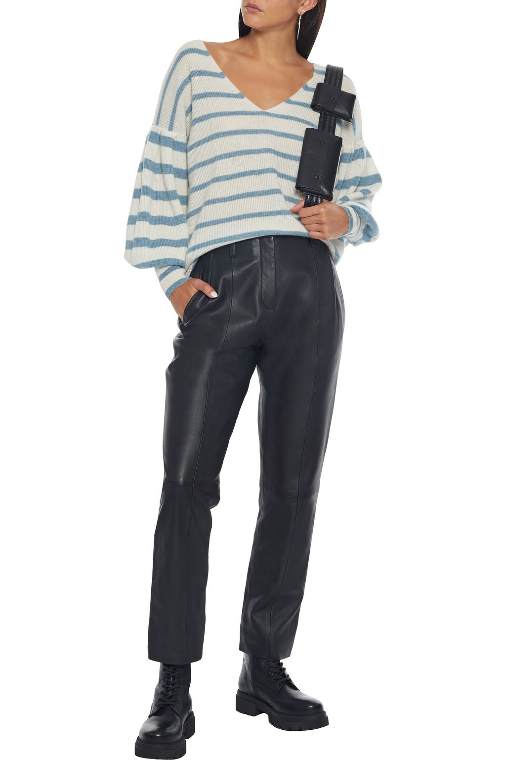 AUTUMN CASHMERE Striped cashmere sweater