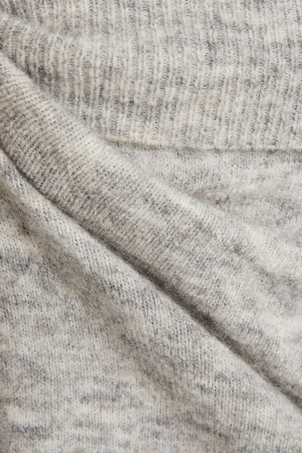 MICHELLE MASON Off-the-shoulder mélange knitted sweater