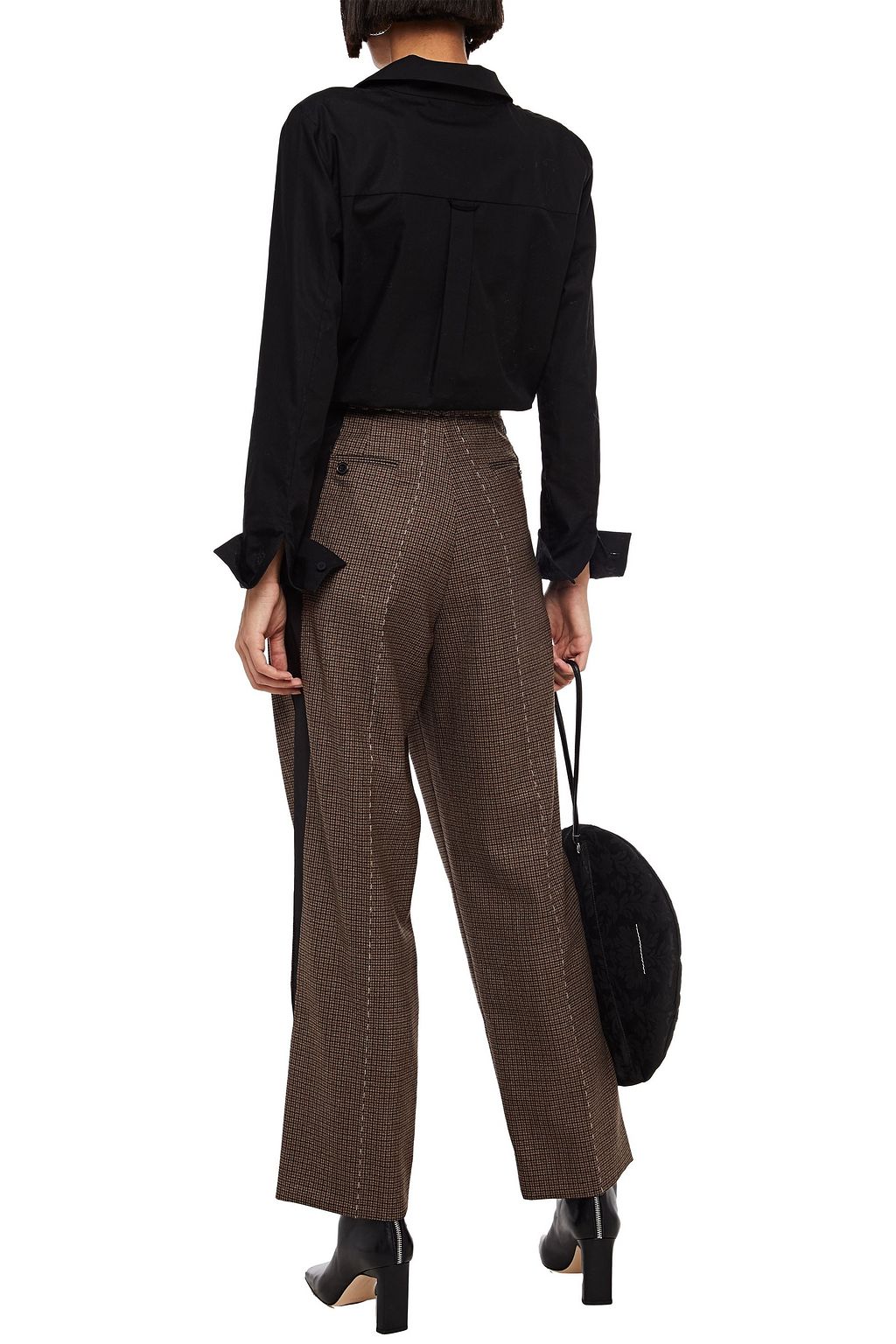 MAISON MARGIELA Houndstooth wool straight-leg pants