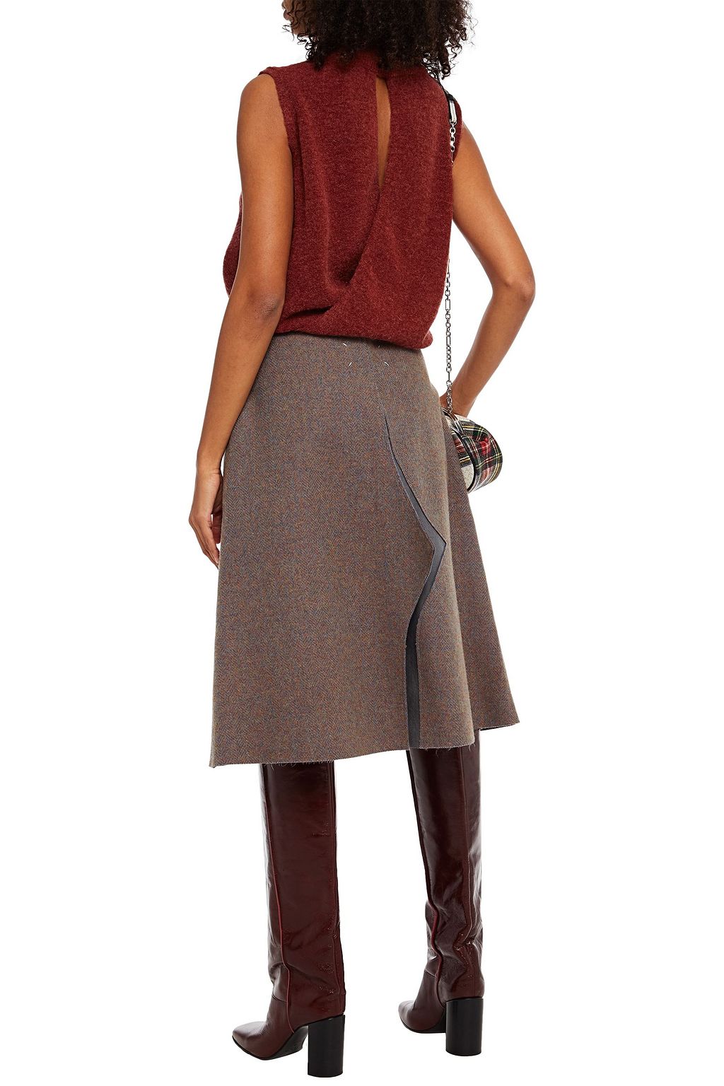 MAISON MARGIELA Herringbone wool-twill culottes