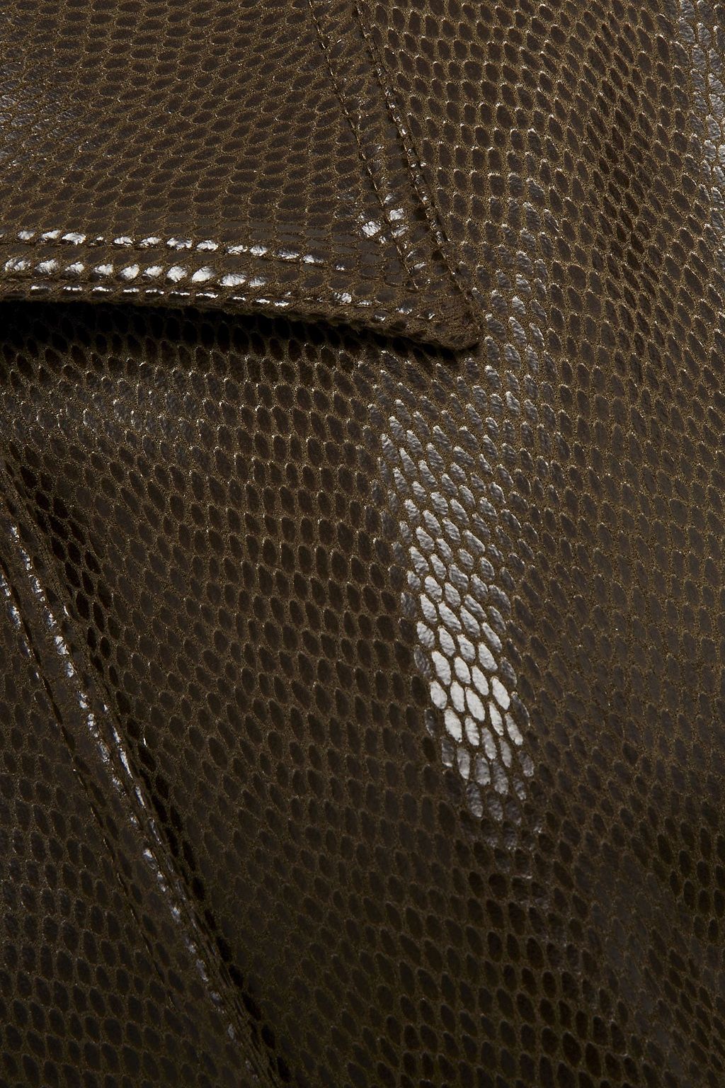 STAND STUDIO Kali oversized faux snake-effect leather coat