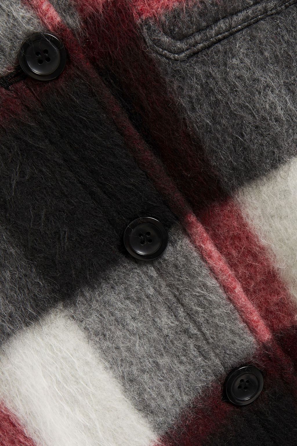 STAND STUDIO Sabi oversized checked wool-blend felt coat