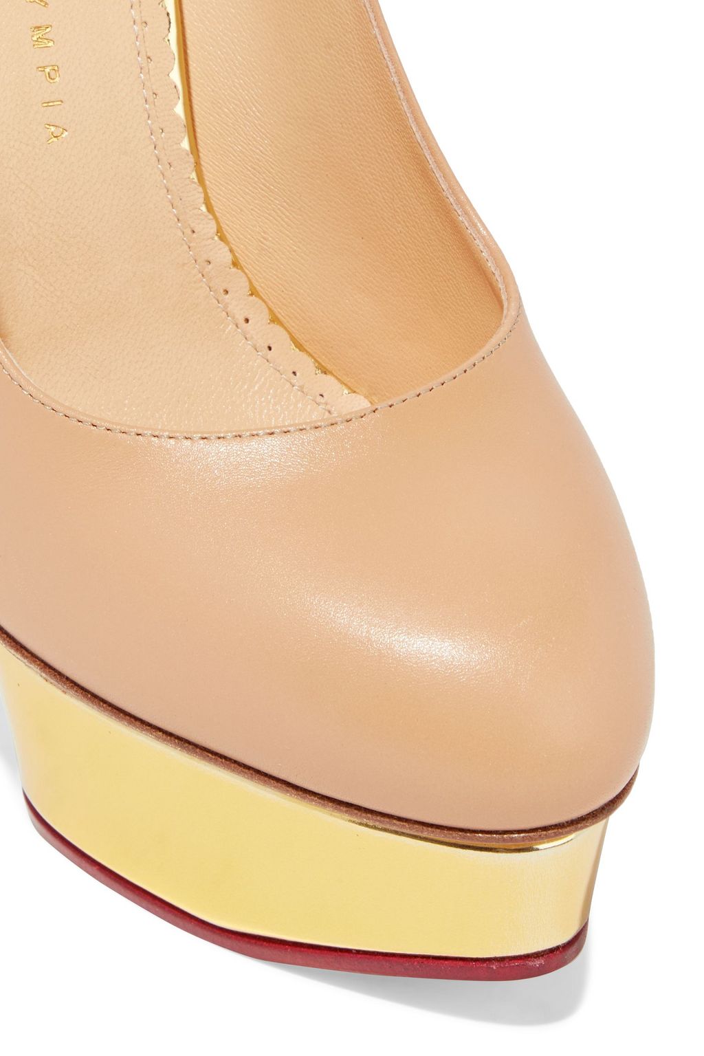 CHARLOTTE OLYMPIA Dolly suede platform pumps