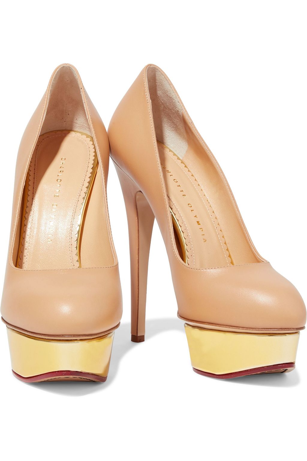 CHARLOTTE OLYMPIA Dolly suede platform pumps