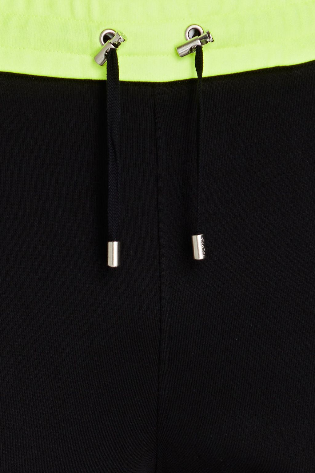 BALMAIN Neon cotton-fleece sweatpants