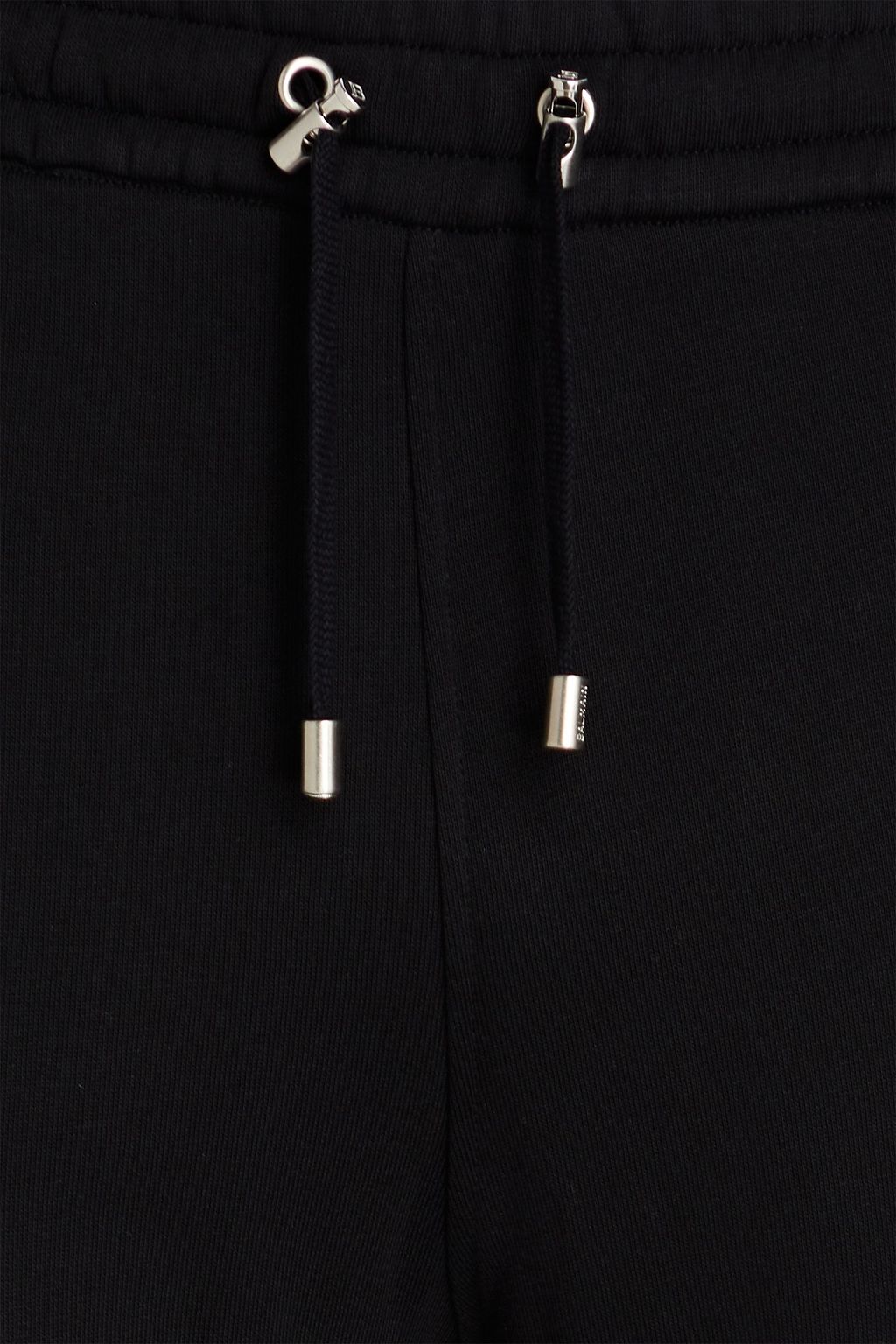 BALMAIN Pintucked cotton-fleece sweatpants