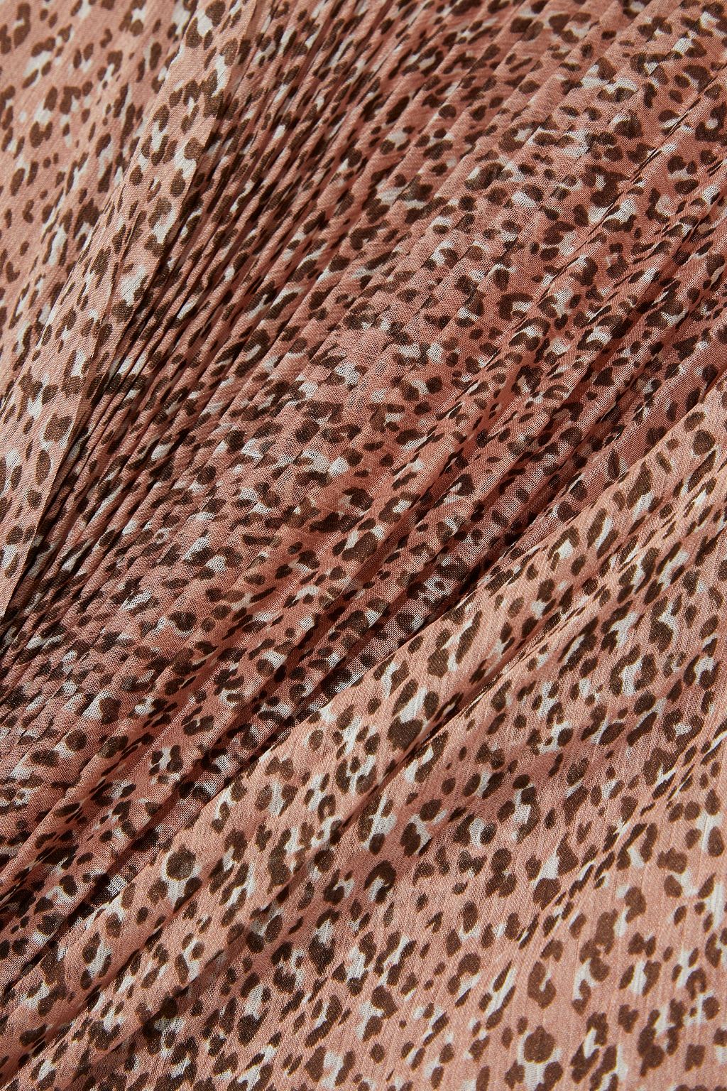 MIKAEL AGHAL Cutout pleated leopard-print georgette maxi dress