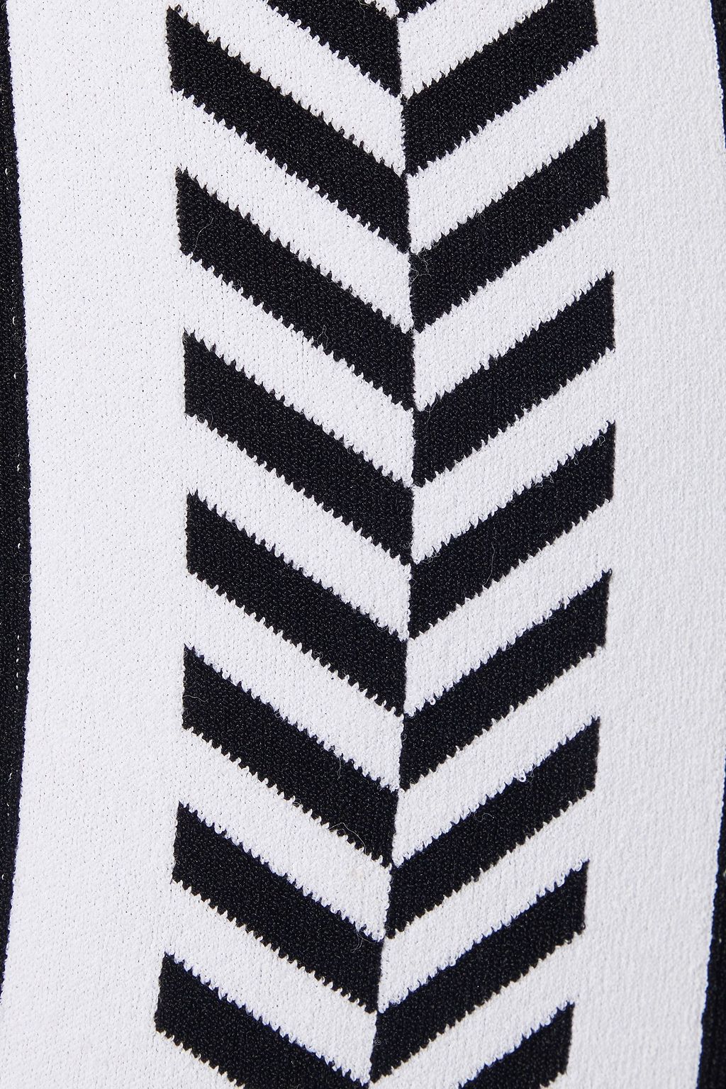 AUTUMN CASHMERE Striped stretch-knit shorts