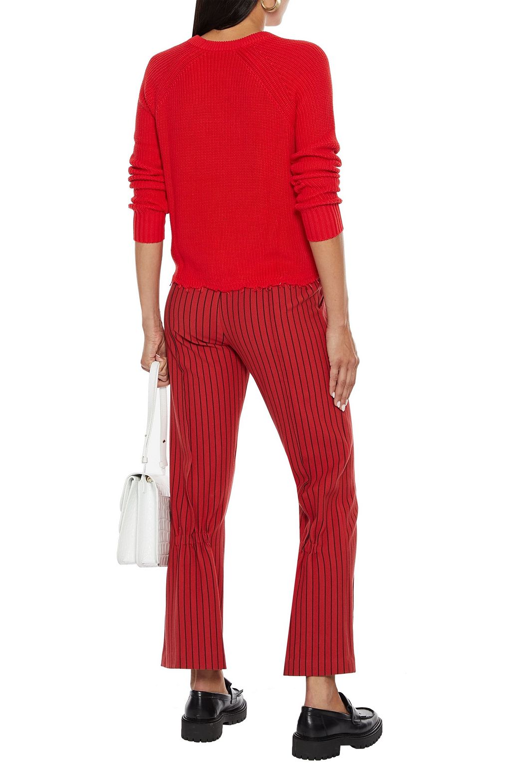 AUTUMN CASHMERE Distressed cotton sweater