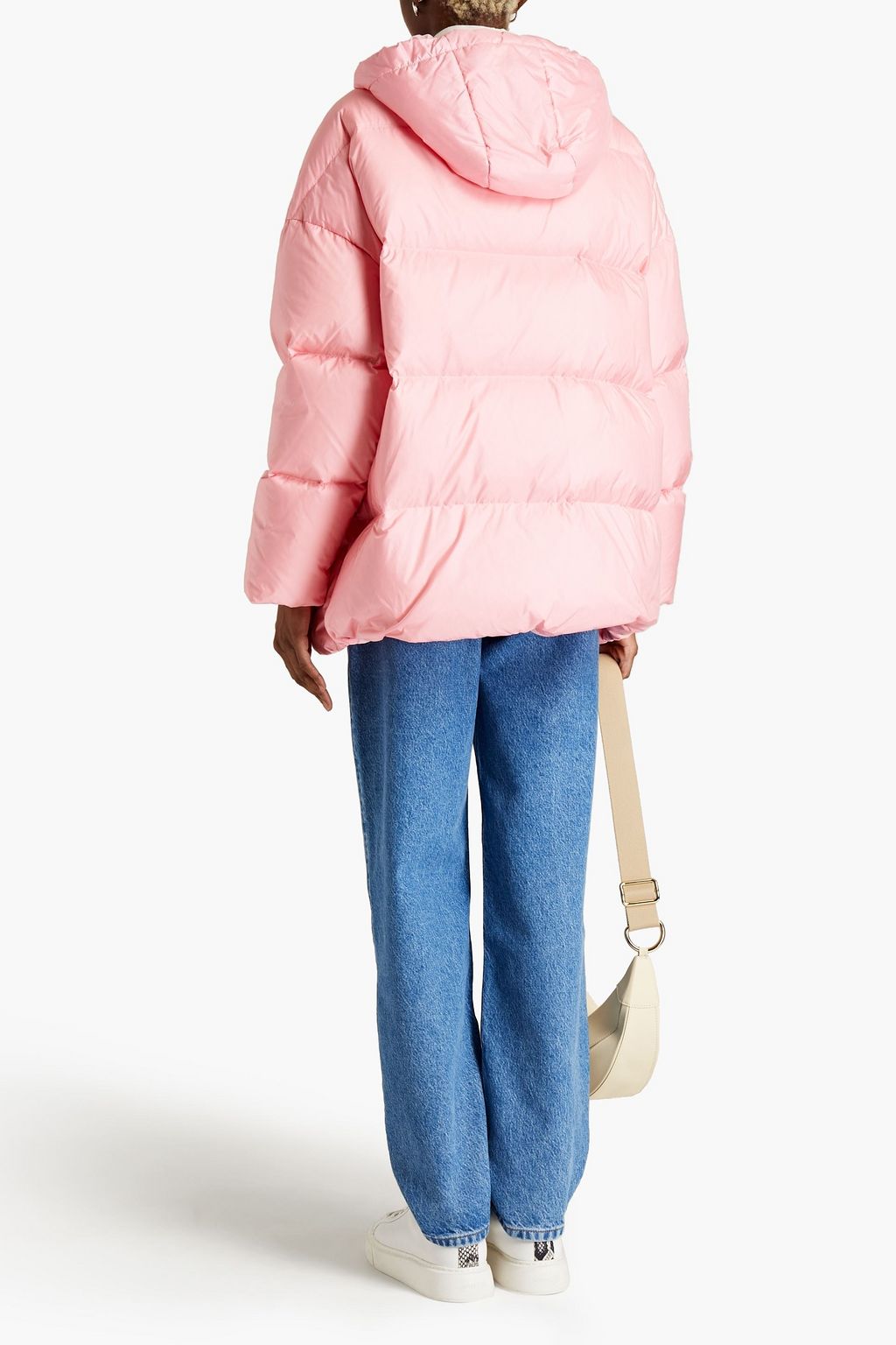 STAND STUDIO Adeline oversized quilted shell hooded down jacket