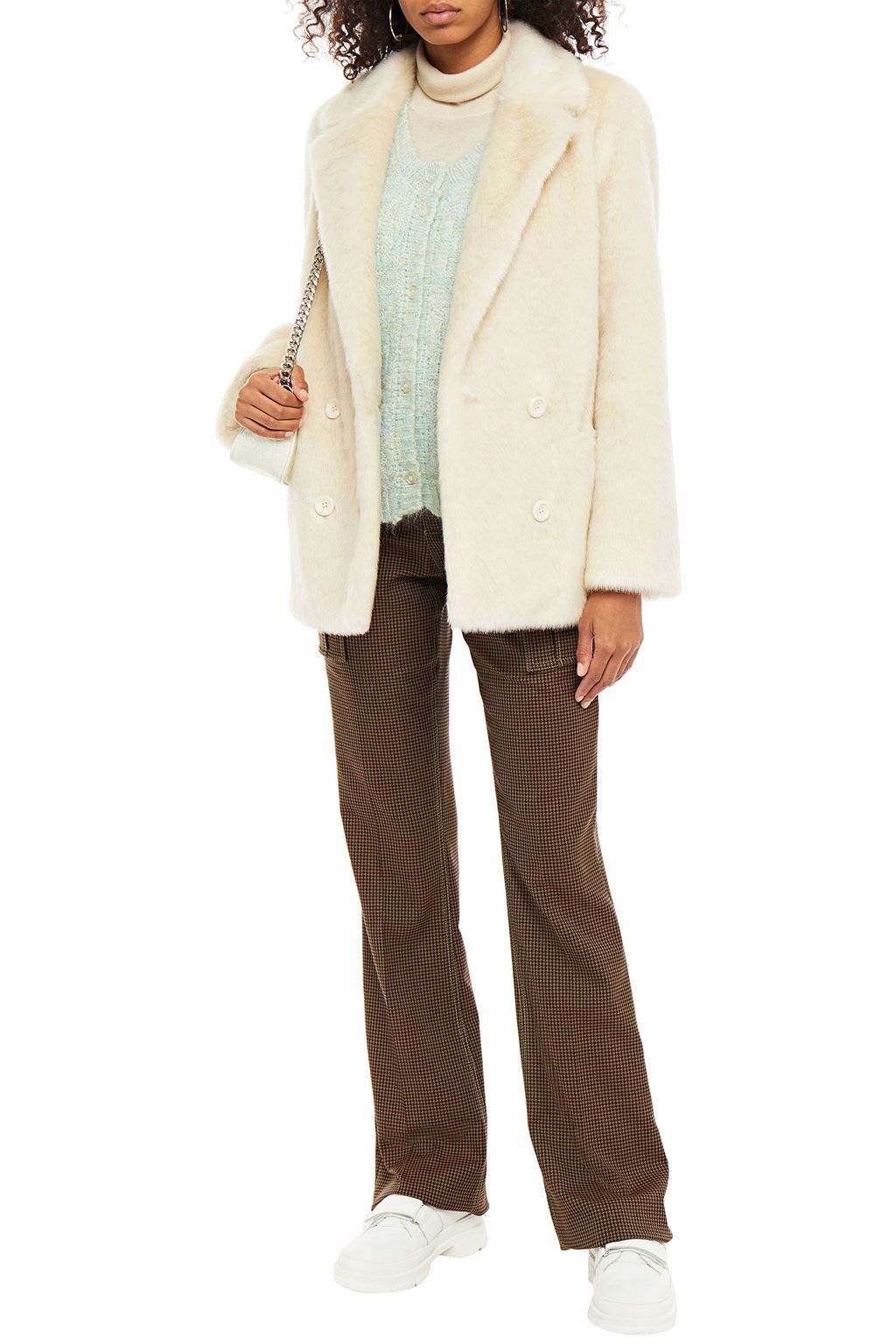 STAND STUDIO Annabelle double-breasted faux fur coat