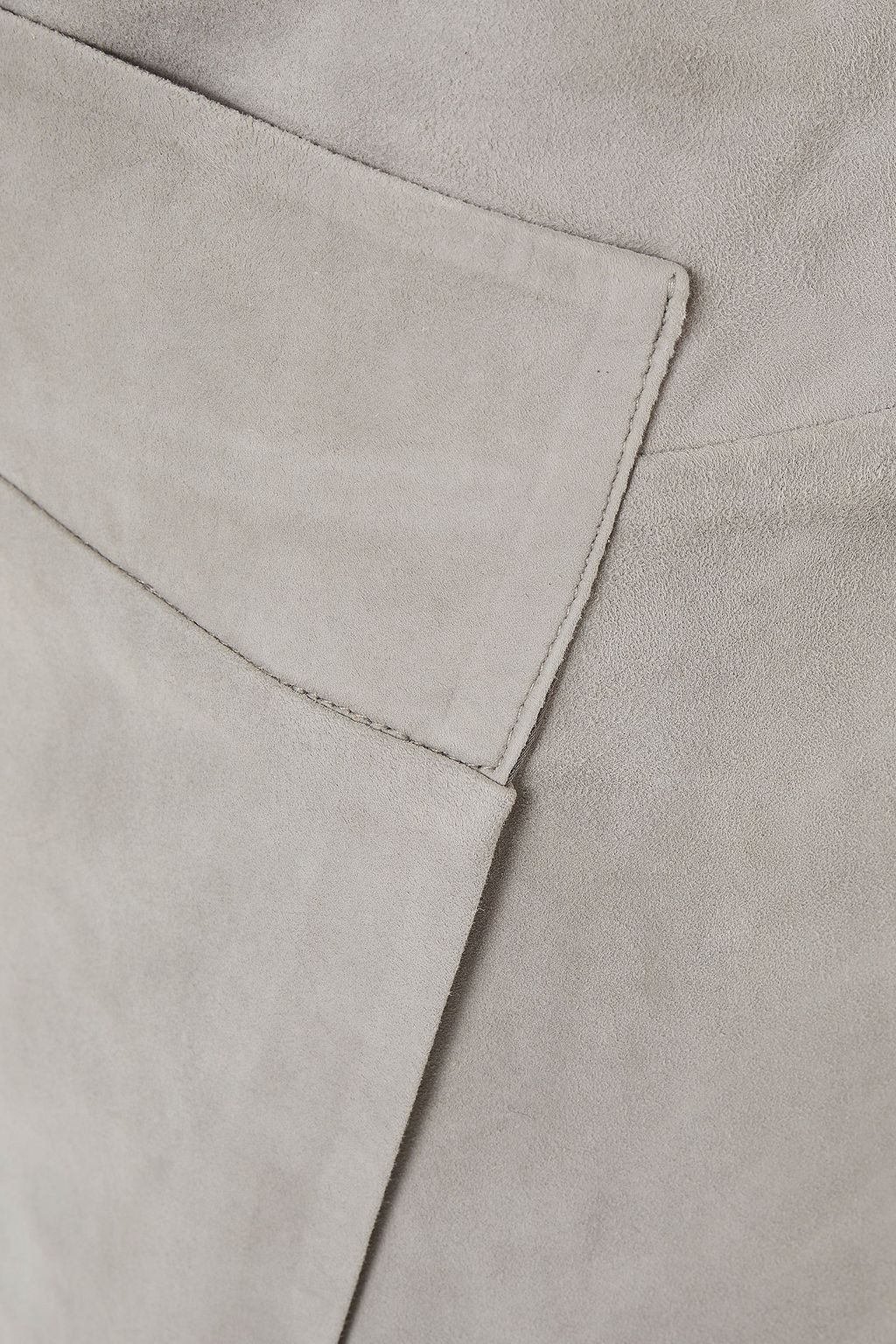 MICHELLE MASON Wrap-effect suede mini skirt