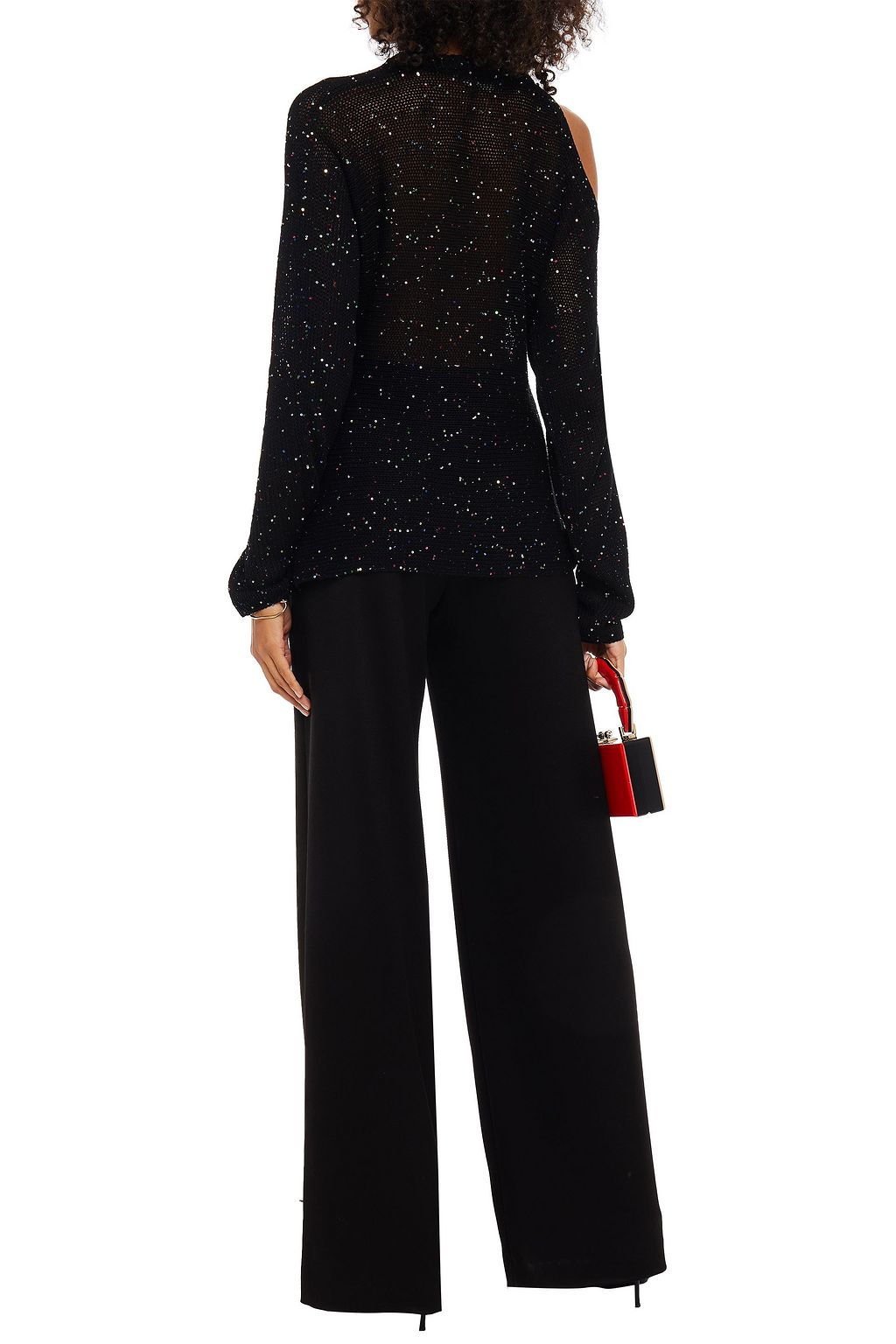 MICHELLE MASON Sequin-embellished cotton-blend sweater