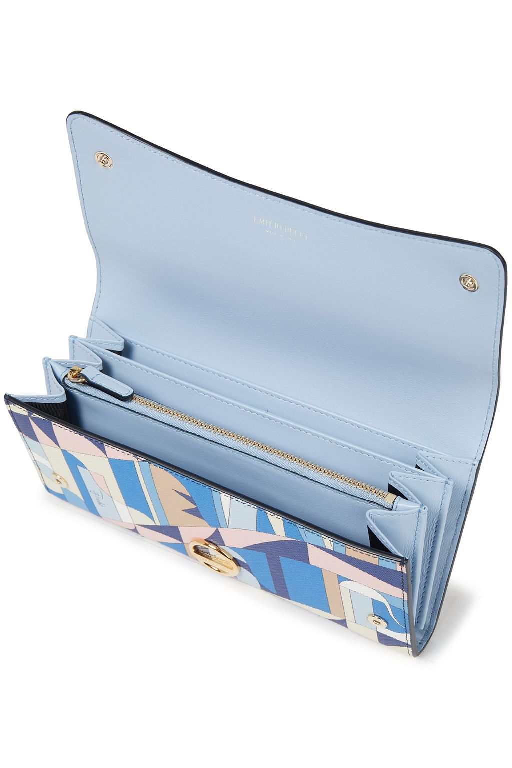 PUCCI Printed faux and smooth leather wallet