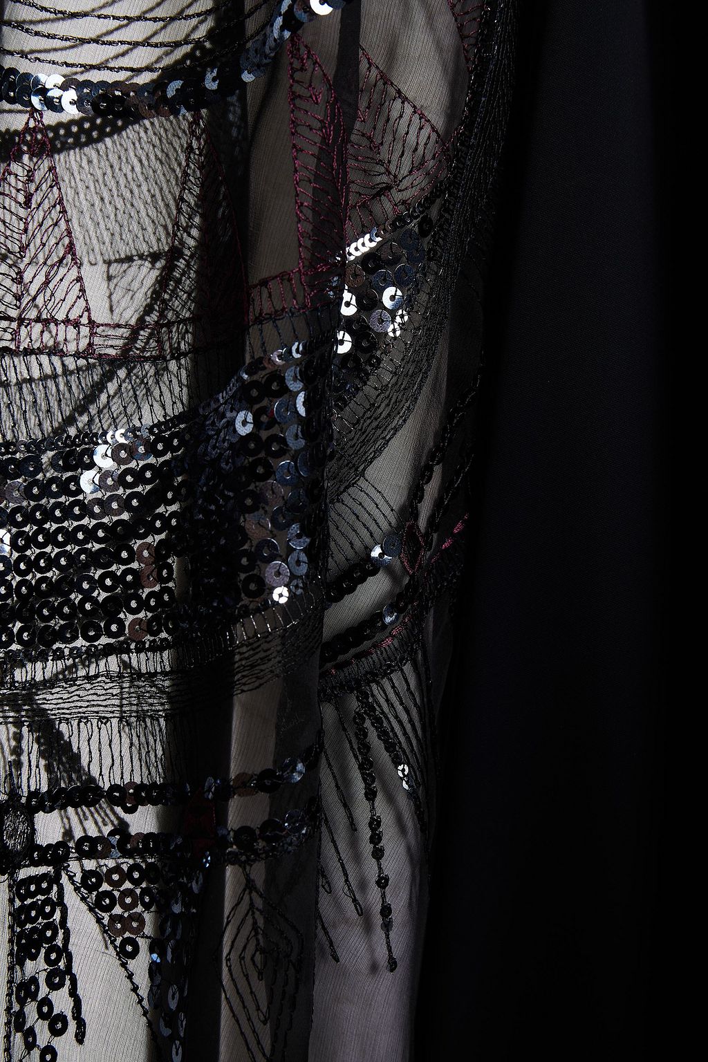 PUCCI Pussy-bow paneled embellished chiffon and silk-blend satin mini dress
