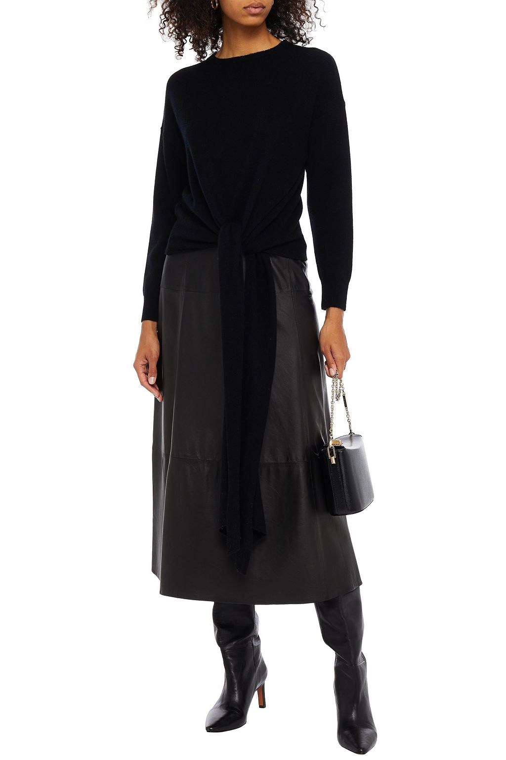 MICHELLE MASON Knotted wool and cashmere-blend sweater