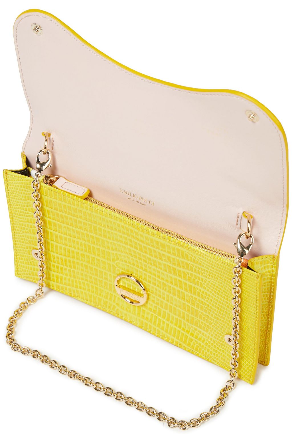 PUCCI Lizard-effect leather continental wallet