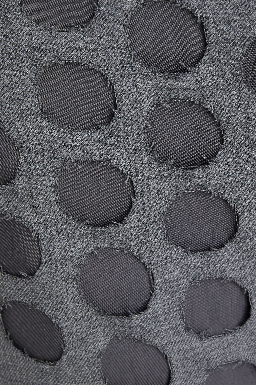 MAISON MARGIELA Cutout distressed wool-blend twill straight-leg pants