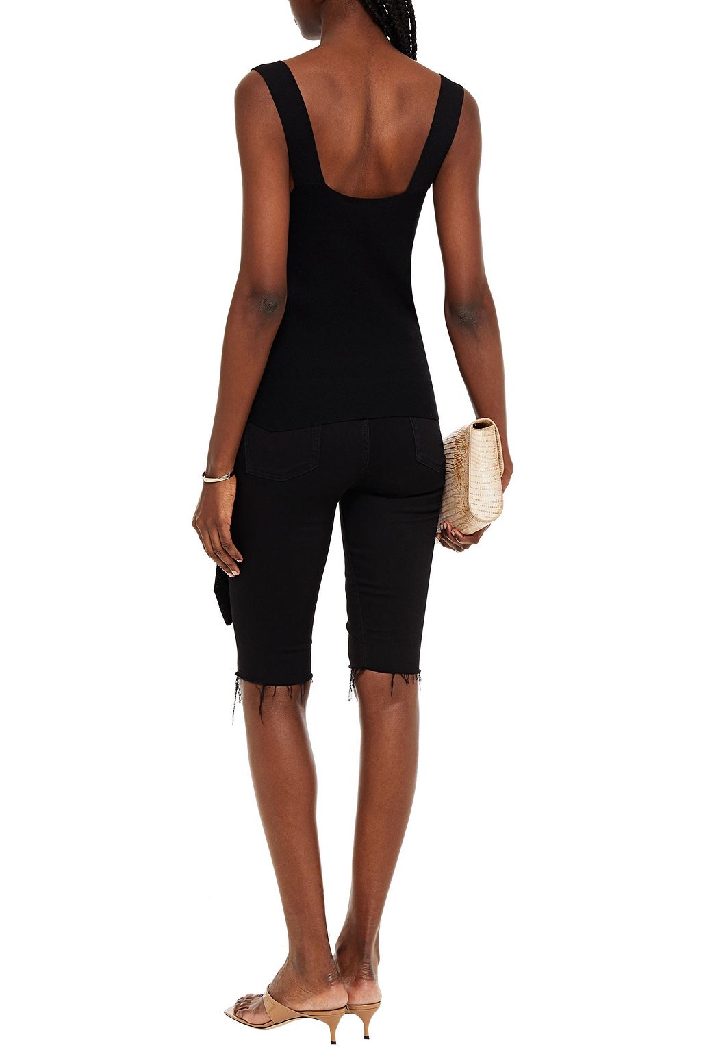 NANUSHKA Knotted stretch-knit top