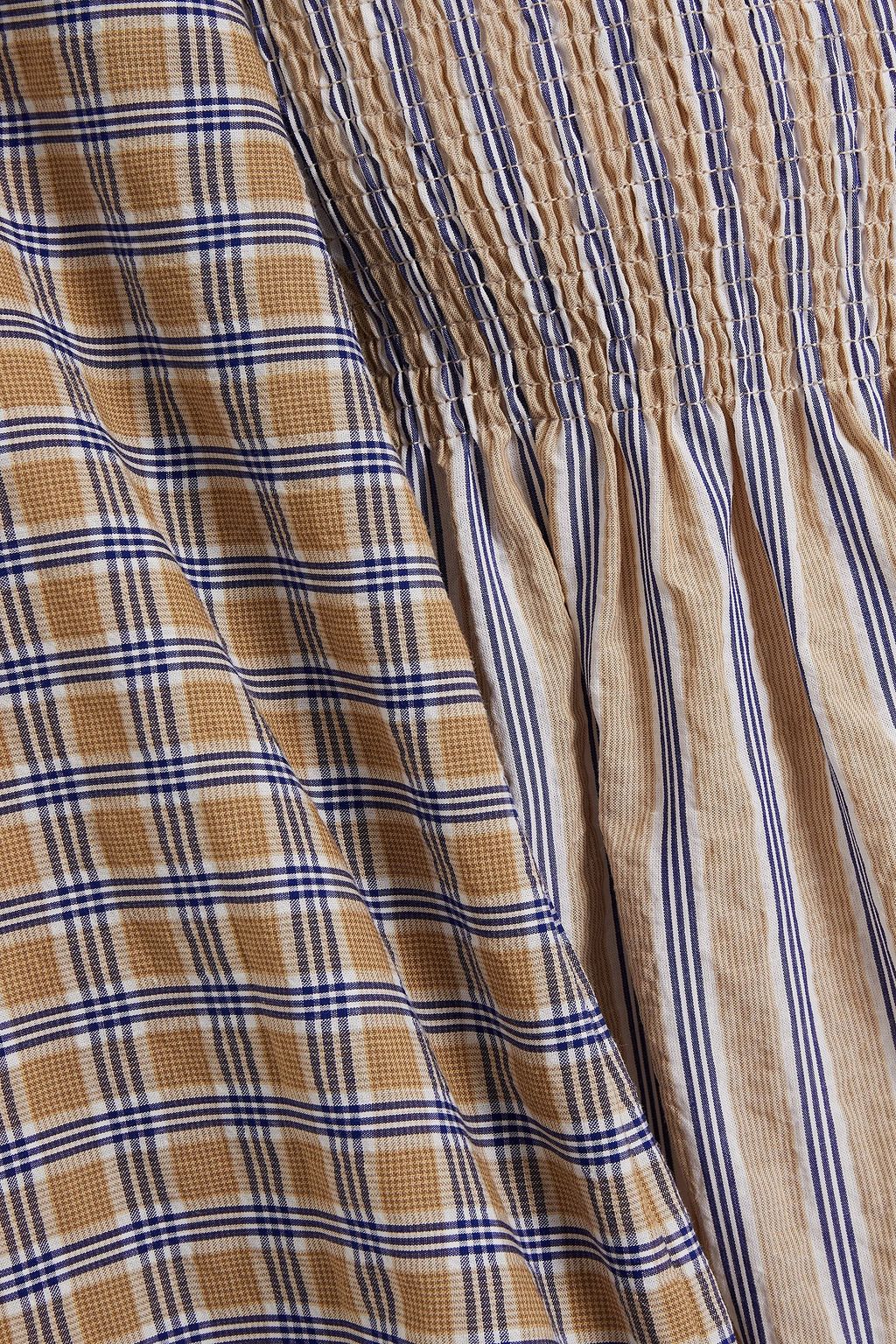 BAUM UND PFERDGARTEN Avanee shirred printed cotton-blend midi dress