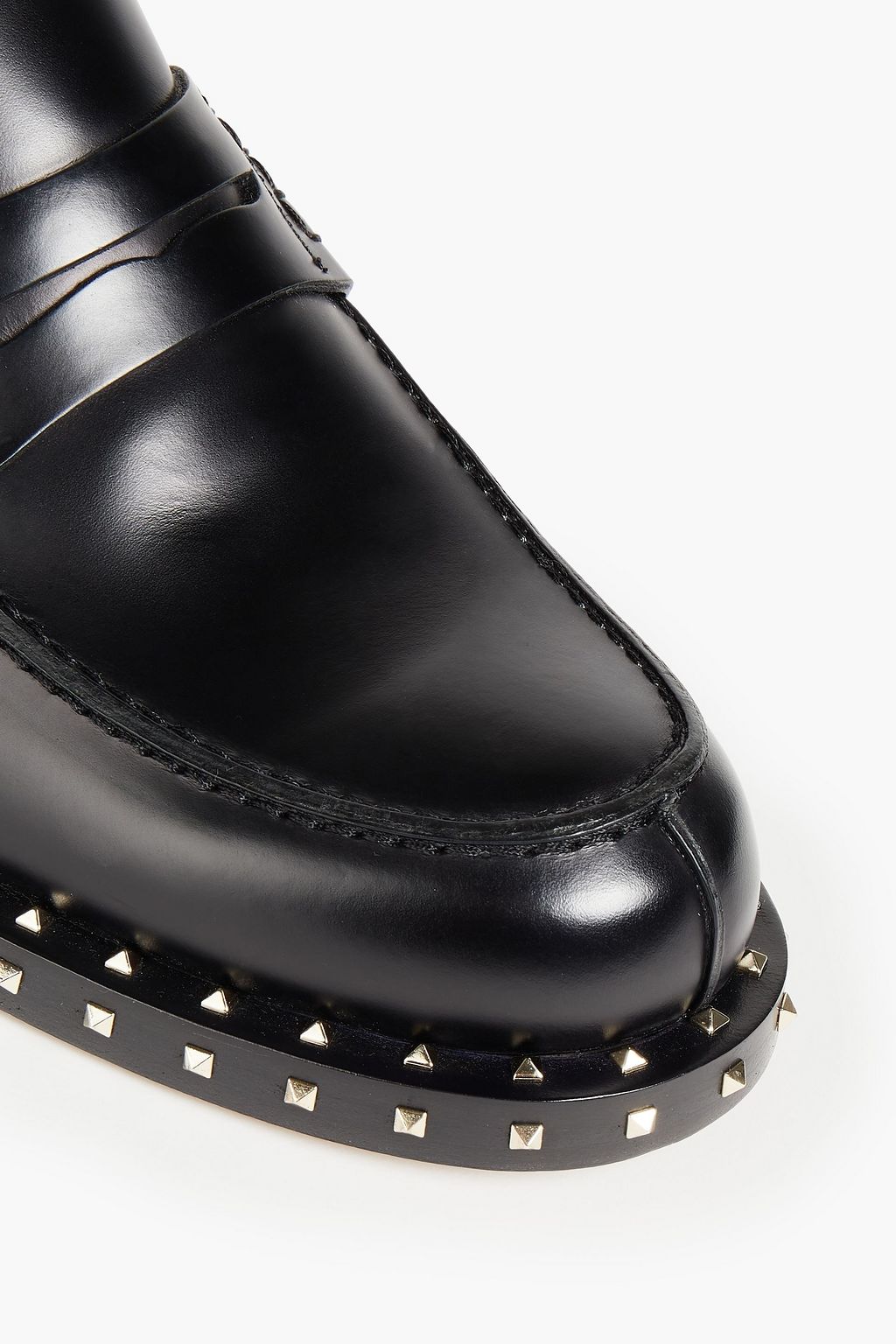 VALENTINO GARAVANI Rockstud leather penny loafers