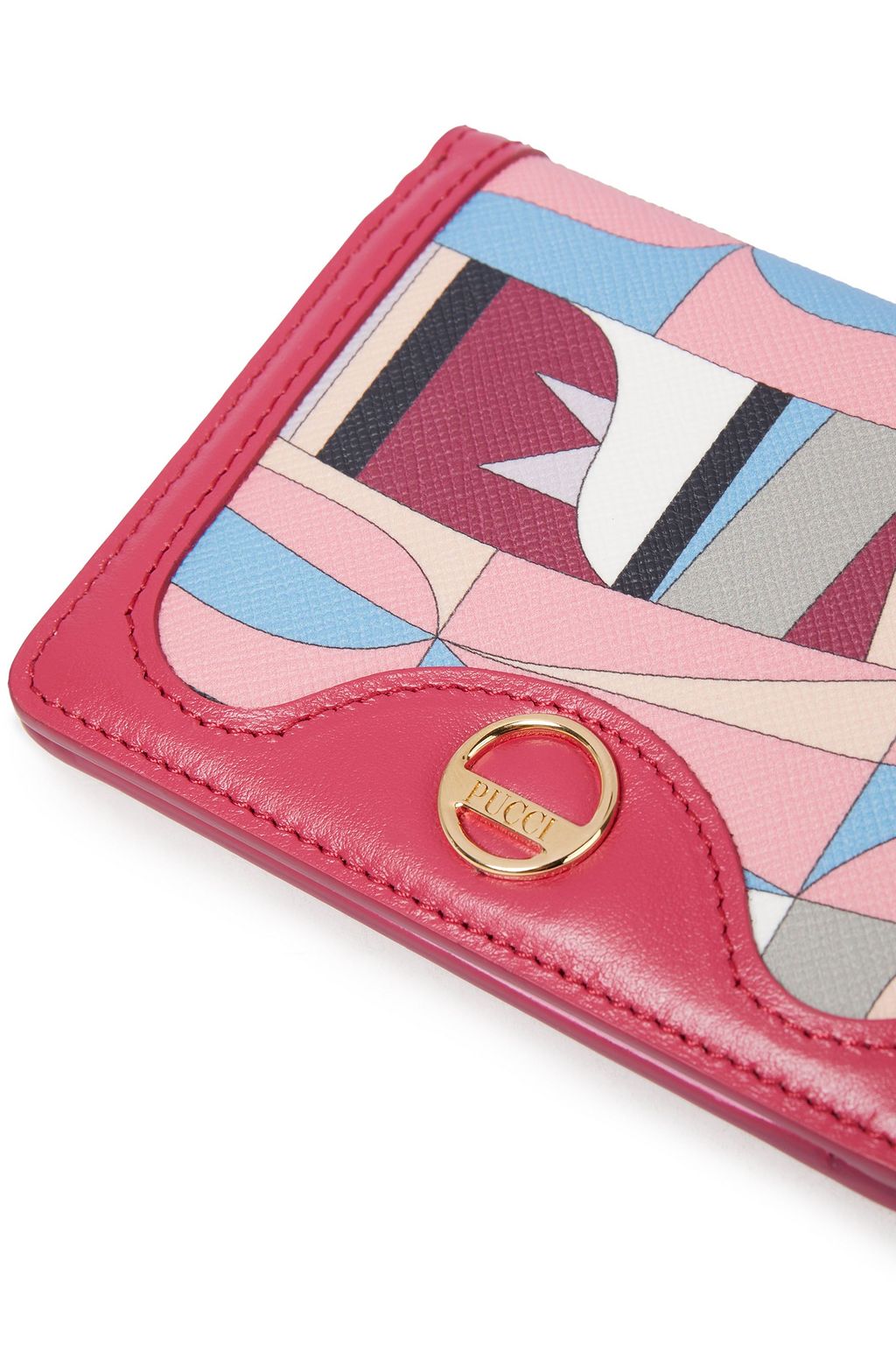 PUCCI Chain-trimmed printed faux leather wallet