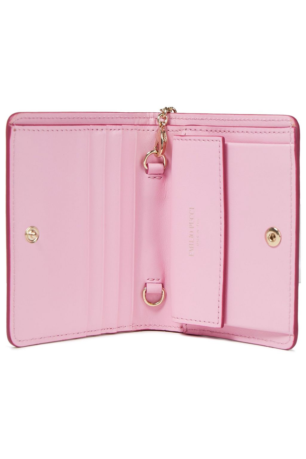 PUCCI Chain-trimmed printed faux leather wallet