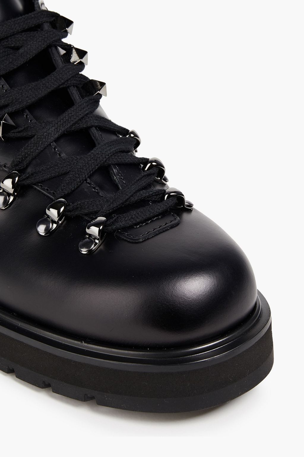 VALENTINO GARAVANI Logo-print leather boots